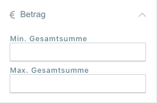 Betrag als Filer nutzen