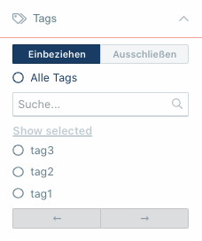Tags zum Filtern verwenden