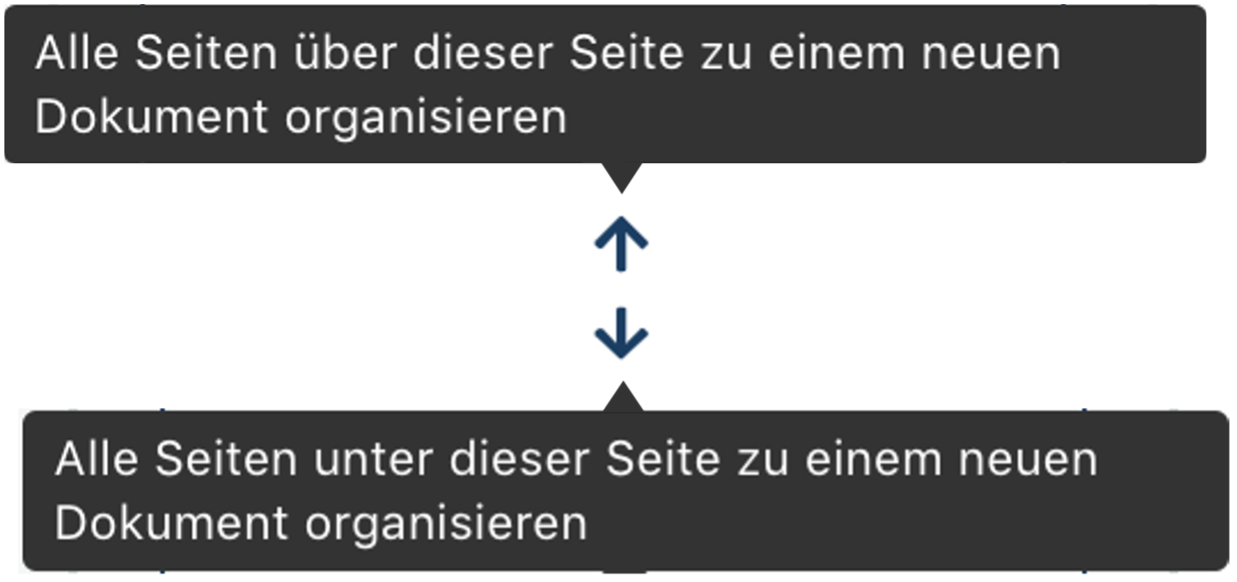 Funktion von Pfeiltasten